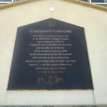 Cafesjian’s Carousel - Historic Plaque - Carousels Near Me - Saint Paul, Minnesota Cafesjian’s Carousel - Historic Plaque - Carousels Near Me - Saint Paul, Minnesota