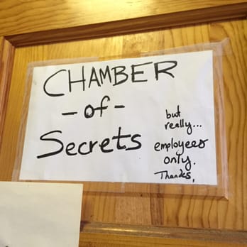 Coffee Obsession - The Chamber of Secrets, Harry Potter fans, is located next to the bathroom!! - Coffee & Tea Near Me - Woods Hole, Massachusetts