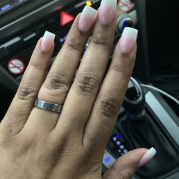 Dark pink and white ombré