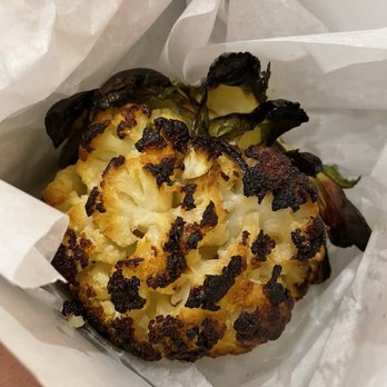 Miznon - Hudson Yards - The Original Whole Roasted Baby Cauliflower - Sandwiches Near Me - New York, New York