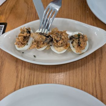Fishwives - Fried Oyster deviled eggs - Seafood Near Me - Pasadena, California Fishwives - Fried Oyster deviled eggs - Seafood Near Me - Pasadena, California