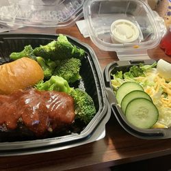 Country Pride - Meatloaf and salad (delivered to my hotel)