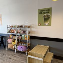 Kids table and merchandise