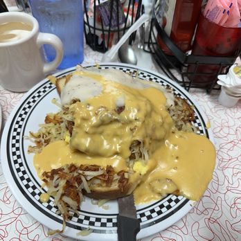 Charlie Parkers - Country fried steak, horseshoe (hash browns & eggs) - Diners Near Me - Springfield, Illinois Charlie Parkers - Country fried steak, horseshoe (hash browns & eggs) - Diners Near Me - Springfield, Illinois