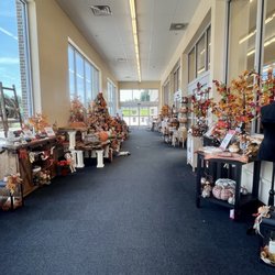 Hobby Lobby entrance filled with fall decor