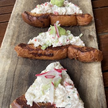 River Roast - Shrimp & Crab Toast (I ate one piece before the photo was taken) - American Near Me - Chicago, Illinois River Roast - Shrimp & Crab Toast (I ate one piece before the photo was taken) - American Near Me - Chicago, Illinois
