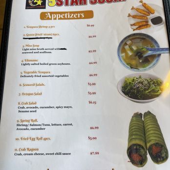 Five Star Sushi - 3/6/24 menu - Sushi Bars Near Me - Warr Acres, Oklahoma