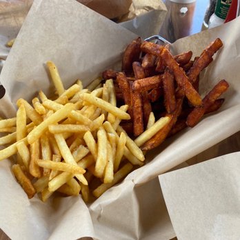 Pcg Artisanal Burgers - Regular & sweet potato fries - Burgers Near Me - Winter Garden, Florida Pcg Artisanal Burgers - Regular & sweet potato fries - Burgers Near Me - Winter Garden, Florida