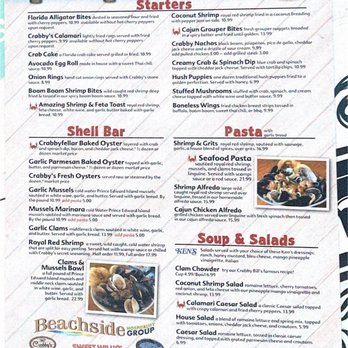 Crabby's On The Lakefront - Menu - Seafood Near Me - Saint Cloud, Florida