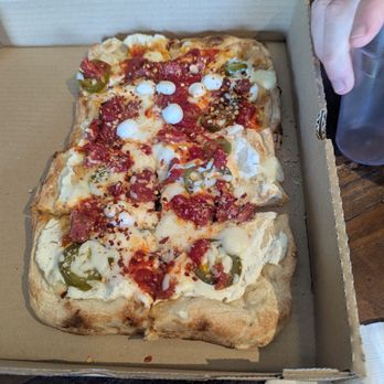 Bravo Catering - Hopnonymous Special with mozzarella, spicy salami, ricotta, jalapeno. 10/10 recommend! - Caterers Near Me - Spring Valley, California Bravo Catering - Hopnonymous Special with mozzarella, spicy salami, ricotta, jalapeno. 10/10 recommend! - Caterers Near Me - Spring Valley, California