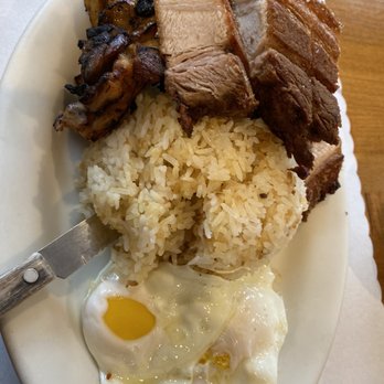 Chibog - BBQ Chicken and Lechon Kawali Plate - Filipino Near Me - Daly City, California Chibog - BBQ Chicken and Lechon Kawali Plate - Filipino Near Me - Daly City, California