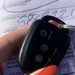 Key with missing remote button covers--buttons were also unresponsive