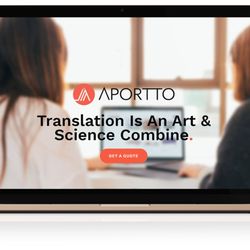 Finkea Design - A website design for a Translation Company from Vancouver. (https://www.aportto.com/)