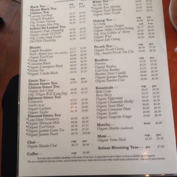 Tea List - Tea List - Coffee & Tea Near Me - Davis, California Tea List - Tea List - Coffee & Tea Near Me - Davis, California