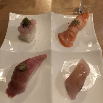 Seabutter - Nigiri (Salmon Truffle, Hye, Bluefin Tuna, Yellowtail) - Japanese Near Me - Beverly Hills, California