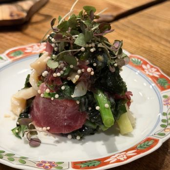 Kiraku - blue fin tuna sashimi nuta - Tapas/Small Plates Near Me - Berkeley, California Kiraku - blue fin tuna sashimi nuta - Tapas/Small Plates Near Me - Berkeley, California
