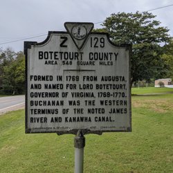 Rockbridge and Botetourt Counties Historical Marker - Botetourt County Historical Marker