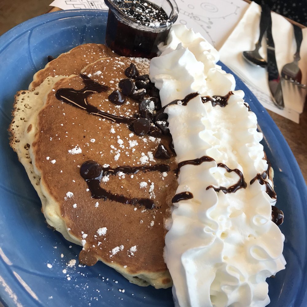 Biscuits Cafe - Kids chocolate chip pancakes - American Near Me - Beaverton, Oregon Biscuits Cafe - Kids chocolate chip pancakes - American Near Me - Beaverton, Oregon
