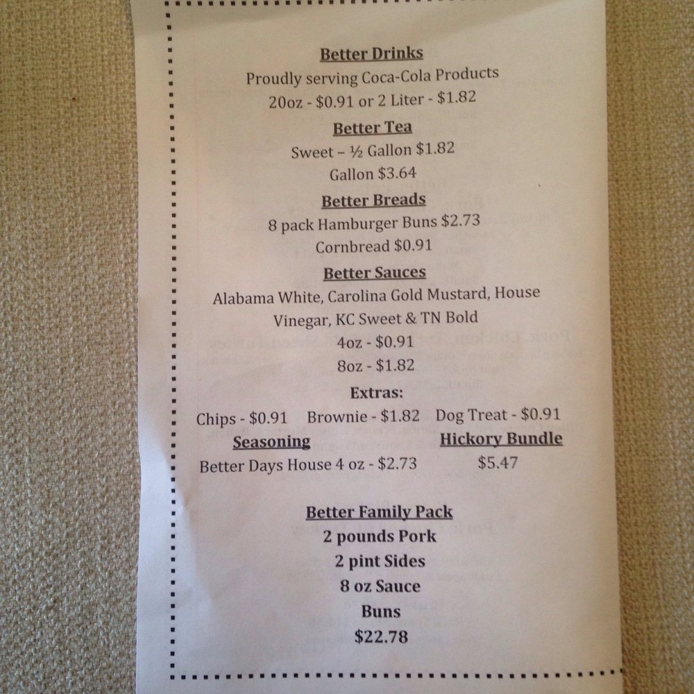 Better Days BBQ - Barbeque Near Me - Smyrna, Tennessee Better Days BBQ - Barbeque Near Me - Smyrna, Tennessee