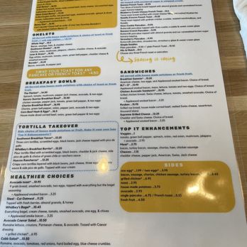Whidbey's A Daytime Eatery - Menu - Breakfast & Brunch Near Me - Enterprise, Nevada