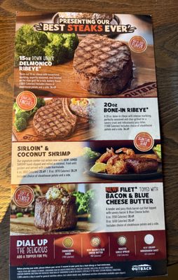 Menu photo 2 Outback Steakhouse Des Plaines, IL Menu photo 2 Outback Steakhouse Des Plaines, IL