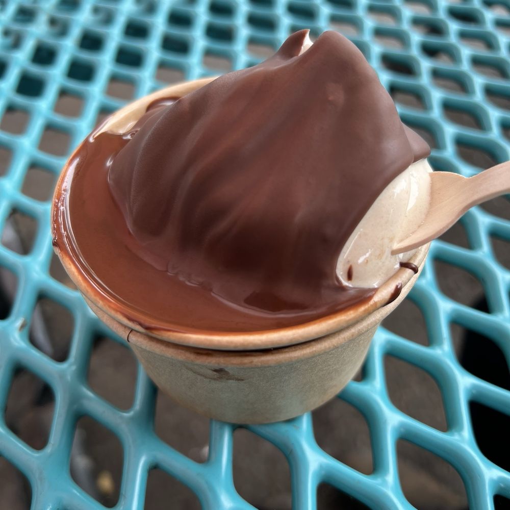 Encinitas/Leucadia Farmers' Market - Just Bananas banana "ice cream" with chocolate shell topping - Farmers Market Near Me - Encinitas, California Encinitas/Leucadia Farmers' Market - Just Bananas banana "ice cream" with chocolate shell topping - Farmers Market Near Me - Encinitas, California