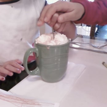 Christie's - Enjoying the hot chocolate and what's left of the whipped cream - Breakfast & Brunch Near Me - Burlingame, California Christie's - Enjoying the hot chocolate and what's left of the whipped cream - Breakfast & Brunch Near Me - Burlingame, California