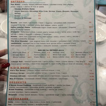 The Dive Oyster Bar - January 2025 Menu - Southern Near Me - Irvine, California The Dive Oyster Bar - January 2025 Menu - Southern Near Me - Irvine, California