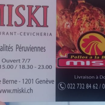 Miski - Their business card - Peruvian Near Me - Geneva, GE
