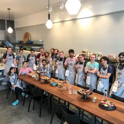 The Civic Kitchen - Group picture after we finished all of our donuts