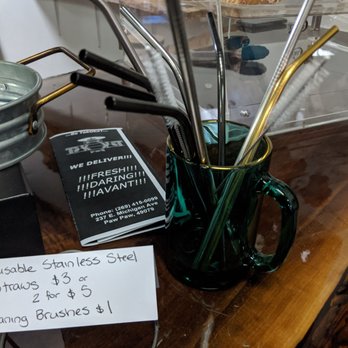Greenglass Coffee - Reusable steel straws - Coffee & Tea Near Me - Paw Paw, Michigan