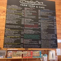 Bradley Burn Farm Shop - Extensive menu written in chalk!