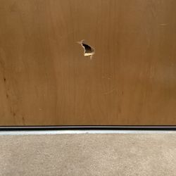 Two Men and a Truck Springfield - The hole the movers put in my hallway door at my new home.
