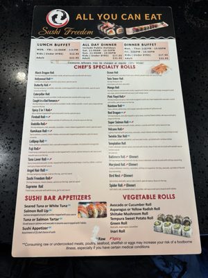Menu photo 2 Sushi Freedom Silver Spring, MD