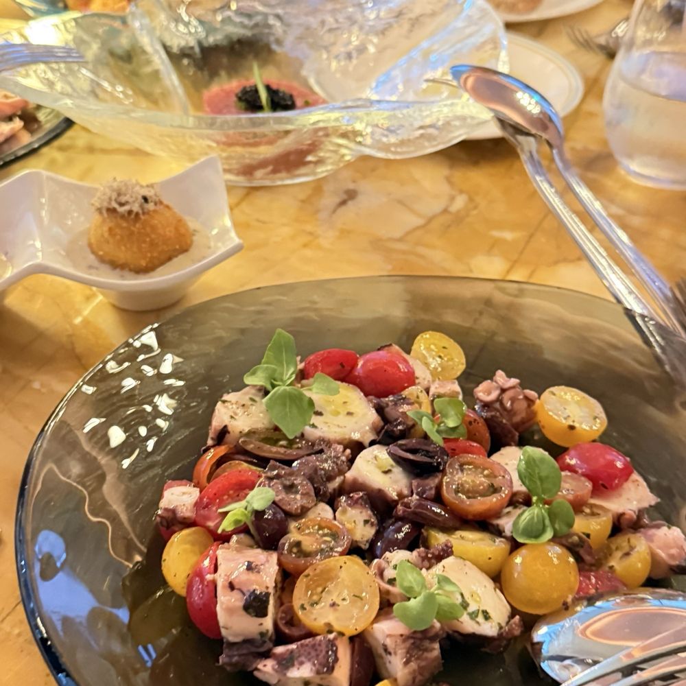 Signor Sassi - Octopus Salad - Italian Near Me - Hallandale Beach, Florida Signor Sassi - Octopus Salad - Italian Near Me - Hallandale Beach, Florida