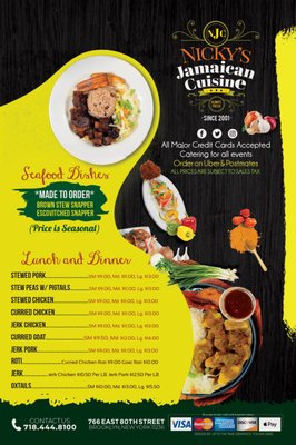 Menu photo 2 Nicky's Jamaican Cuisine Brooklyn, NY Menu photo 2 Nicky's Jamaican Cuisine Brooklyn, NY