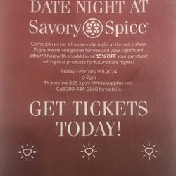 Savory Spice Shop - Upcoming class
