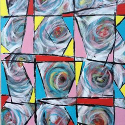 Painting for the Soul by David Lesinski - Whirlwind Within: 36x30in