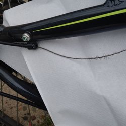 Long Beach Bicycles - Broken derailer cable.