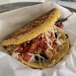 Shredded Chicken Arepa Shredded Chicken Arepa