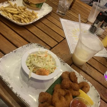 Beach Side Cafe - Fried shrimp basket and Caribbean slaw, beachside burger with fries and a painkiller! - Cafes Near Me - Frederiksted, Virgin Islands Beach Side Cafe - Fried shrimp basket and Caribbean slaw, beachside burger with fries and a painkiller! - Cafes Near Me - Frederiksted, Virgin Islands