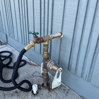 Precision Plumbing - New copper pipe from the brass T going into my garage. - Plumbing Near Me - Fremont, California Precision Plumbing - New copper pipe from the brass T going into my garage. - Plumbing Near Me - Fremont, California