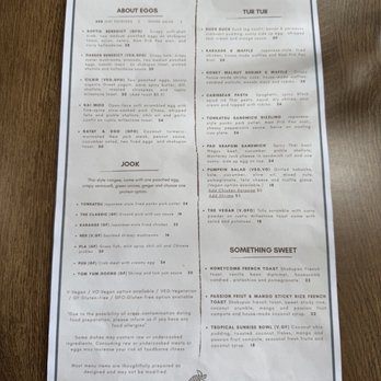 Tur - Menu - Breakfast & Brunch Near Me - San Francisco, California