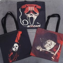 Junk Rocker Thrift Shop - Movie Horror Tote Bags