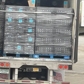 Corcoran Trucking - Proper load pic of another properly loaded shrink wrapped pallets of eggs, taken of another truck at receiver. - Truck Rental Near Me - Billings, Montana Corcoran Trucking - Proper load pic of another properly loaded shrink wrapped pallets of eggs, taken of another truck at receiver. - Truck Rental Near Me - Billings, Montana