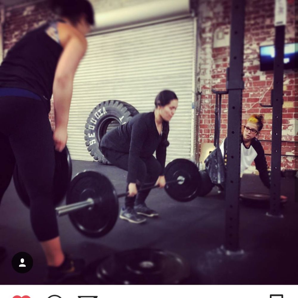 Deadlifts. Cheering each other on. Adding weight each rep! Deadlifts. Cheering each other on. Adding weight each rep!