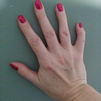Beyoutiful Nails - Love the new color! A little glitter too - Nail Salons Near Me - Carmel, Indiana
