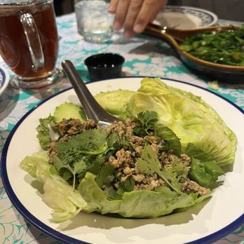Wild Rose Northern Thai Eats - Laab Mueng, fabulous ground pork salad, fried garlic, cilantro spicy. - Thai Near Me - Bend, Oregon Wild Rose Northern Thai Eats - Laab Mueng, fabulous ground pork salad, fried garlic, cilantro spicy. - Thai Near Me - Bend, Oregon
