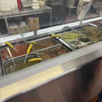 Los Cinco Puntos - Salsa behind counter - Mexican Near Me - Los Angeles, California Los Cinco Puntos - Salsa behind counter - Mexican Near Me - Los Angeles, California