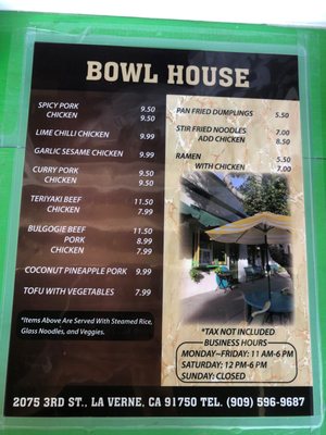 Menu photo 7 Bowl House La Verne, CA Menu photo 7 Bowl House La Verne, CA